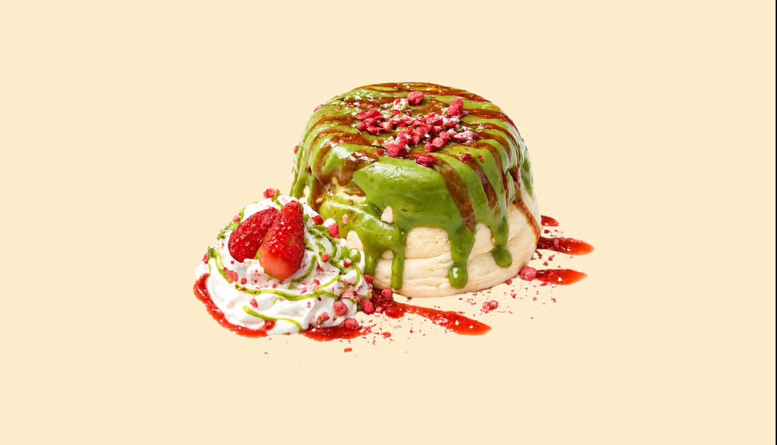 Ceremonial Matcha Strawberry Soufflé